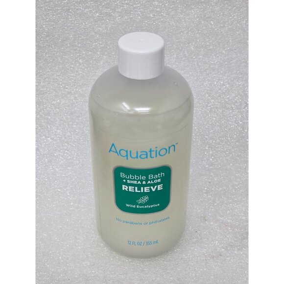 Aquation Bubble Bath Relieve 12 Oz Shea & Aloe Wild Eucalyptus - Picture 1 of 2
